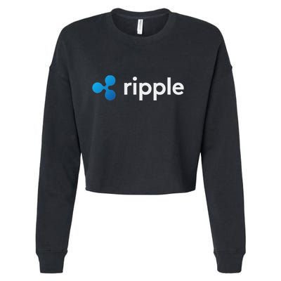 Ripple Xrp Logo Crypto Trading Trader Gift Cryptocurrency Cropped Pullover Crew