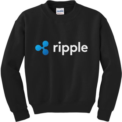 Ripple Xrp Logo Crypto Trading Trader Gift Cryptocurrency Kids Sweatshirt