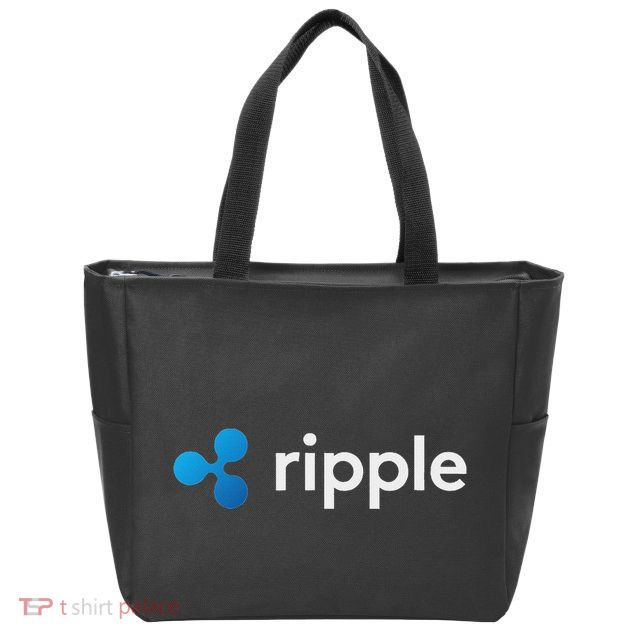 Ripple Xrp Logo Crypto Trading Trader Gift Cryptocurrency Zip Tote Bag
