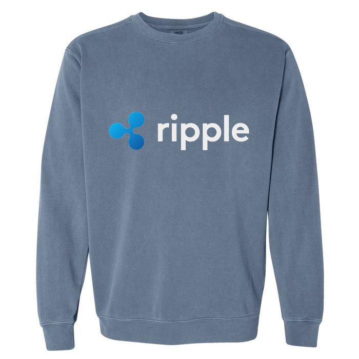 Ripple Xrp Logo Crypto Trading Trader Gift Cryptocurrency Garment-Dyed Sweatshirt