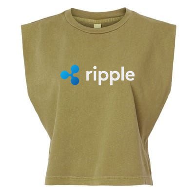 Ripple Xrp Logo Crypto Trading Trader Gift Cryptocurrency Garment-Dyed Women's Muscle Tee