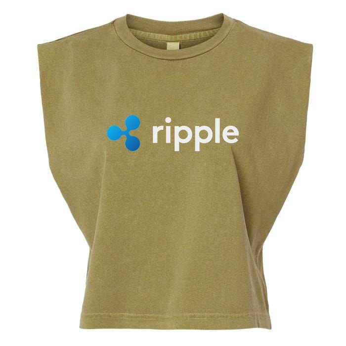 Ripple Xrp Logo Crypto Trading Trader Gift Cryptocurrency Garment-Dyed Women's Muscle Tee