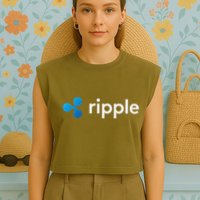 Ripple Xrp Logo Crypto Trading Trader Gift Cryptocurrency Garment-Dyed Women's Muscle Tee