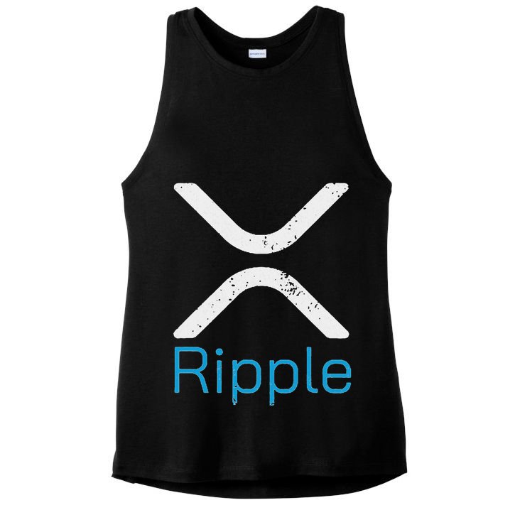 Ripple Xrp Logo Vintage Ripple Hodler Ladies PosiCharge Tri-Blend Wicking Tank