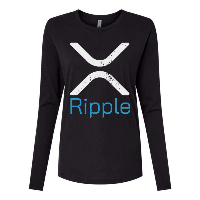 Ripple Xrp Logo Vintage Ripple Hodler Womens Cotton Relaxed Long Sleeve T-Shirt