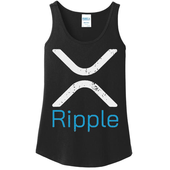 Ripple Xrp Logo Vintage Ripple Hodler Ladies Essential Tank