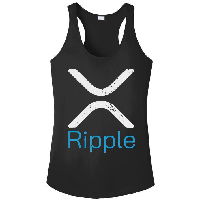 Ripple Xrp Logo Vintage Ripple Hodler Ladies PosiCharge Competitor Racerback Tank