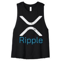 Ripple Xrp Logo Vintage Ripple Hodler Women's Racerback Cropped Tank