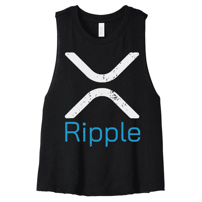 Ripple Xrp Logo Vintage Ripple Hodler Women's Racerback Cropped Tank