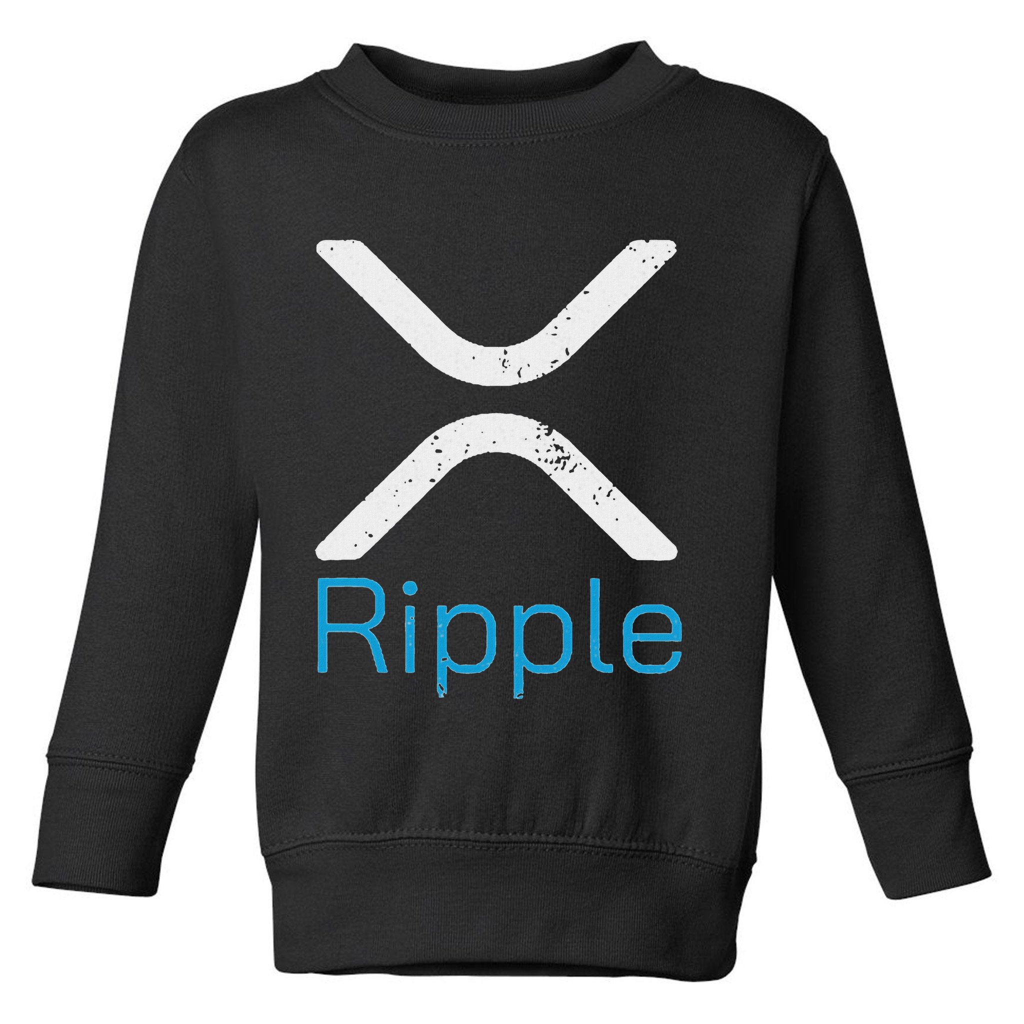 Ripple Xrp Logo Vintage Ripple Hodler Toddler Sweatshirt