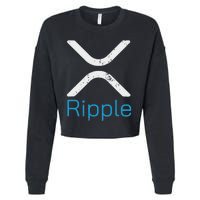 Ripple Xrp Logo Vintage Ripple Hodler Cropped Pullover Crew