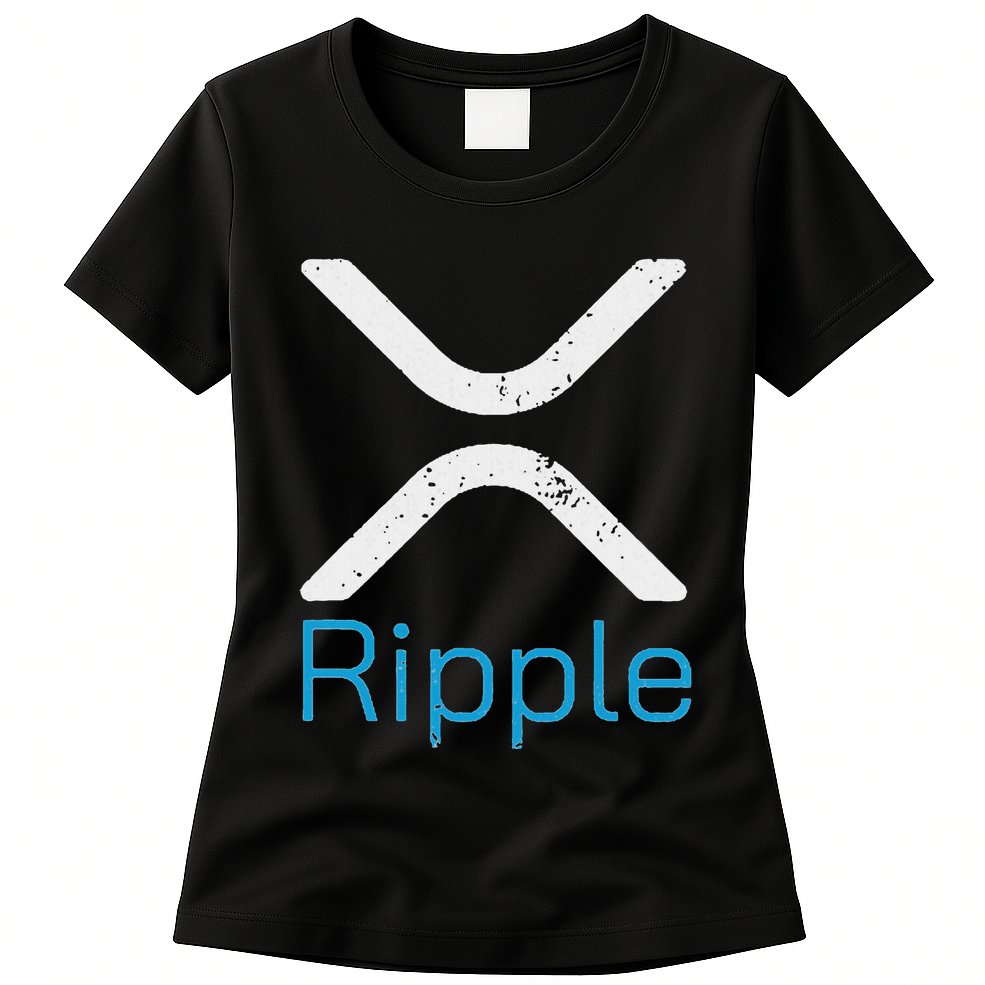 Ripple Xrp Logo Vintage Ripple Hodler Womens T-Shirt