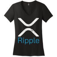 Ripple Xrp Logo Vintage Ripple Hodler Women's V-Neck T-Shirt