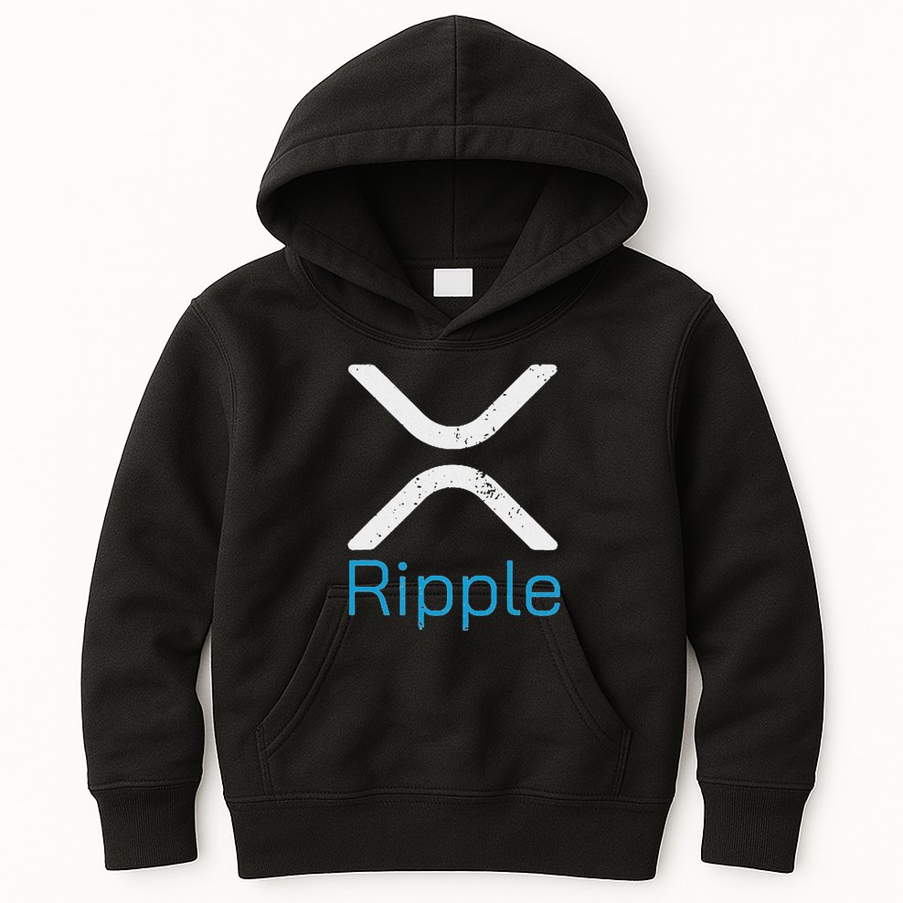Ripple Xrp Logo Vintage Ripple Hodler Kids Hoodie
