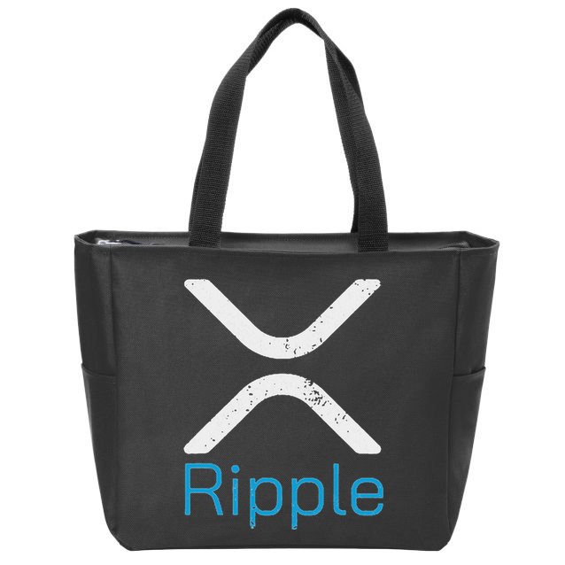 Ripple Xrp Logo Vintage Ripple Hodler Zip Tote Bag