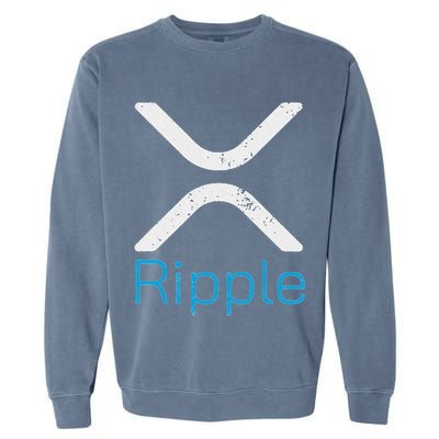 Ripple Xrp Logo Vintage Ripple Hodler Garment-Dyed Sweatshirt