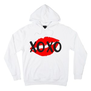 Retro Xoxo Lip Checkered Valentines Day Hoodie