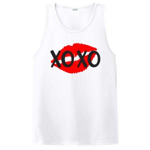 Retro Xoxo Lip Checkered Valentines Day PosiCharge Competitor Tank