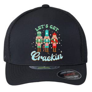 Retro Xmas Lets Get Crackin Nutcracker Christmas Flexfit Unipanel Trucker Cap