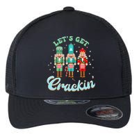 Retro Xmas Lets Get Crackin Nutcracker Christmas Flexfit Unipanel Trucker Cap