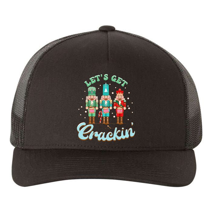 Retro Xmas Lets Get Crackin Nutcracker Christmas Yupoong Adult 5-Panel Trucker Hat