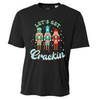 Retro Xmas Lets Get Crackin Nutcracker Christmas Cooling Performance Crew T-Shirt