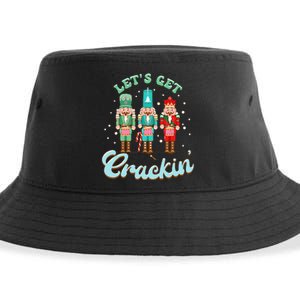 Retro Xmas Lets Get Crackin Nutcracker Christmas Sustainable Bucket Hat