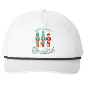 Retro Xmas Lets Get Crackin Nutcracker Christmas Snapback Five-Panel Rope Hat