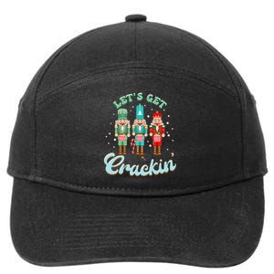 Retro Xmas Lets Get Crackin Nutcracker Christmas 7-Panel Snapback Hat