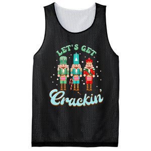 Retro Xmas Lets Get Crackin Nutcracker Christmas Mesh Reversible Basketball Jersey Tank