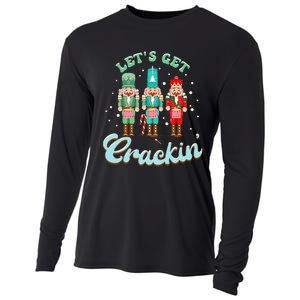 Retro Xmas Lets Get Crackin Nutcracker Christmas Cooling Performance Long Sleeve Crew