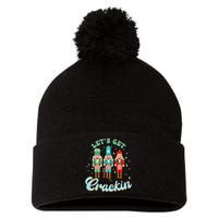 Retro Xmas Lets Get Crackin Nutcracker Christmas Pom Pom 12in Knit Beanie