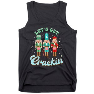 Retro Xmas Lets Get Crackin Nutcracker Christmas Tank Top