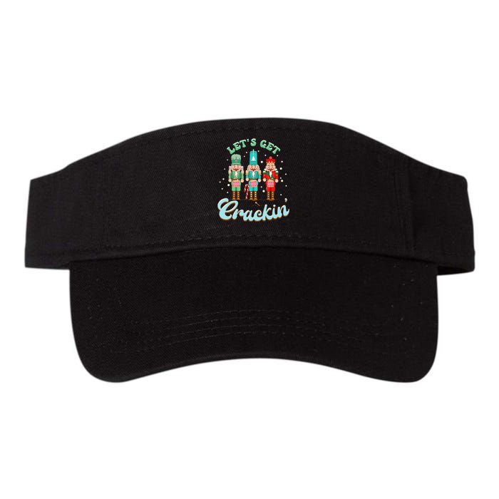 Retro Xmas Lets Get Crackin Nutcracker Christmas Valucap Bio-Washed Visor