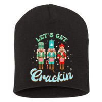 Retro Xmas Lets Get Crackin Nutcracker Christmas Short Acrylic Beanie