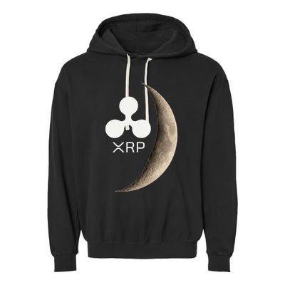 Ripple Xrp Moon Proud Ripple Hodler Garment-Dyed Fleece Hoodie