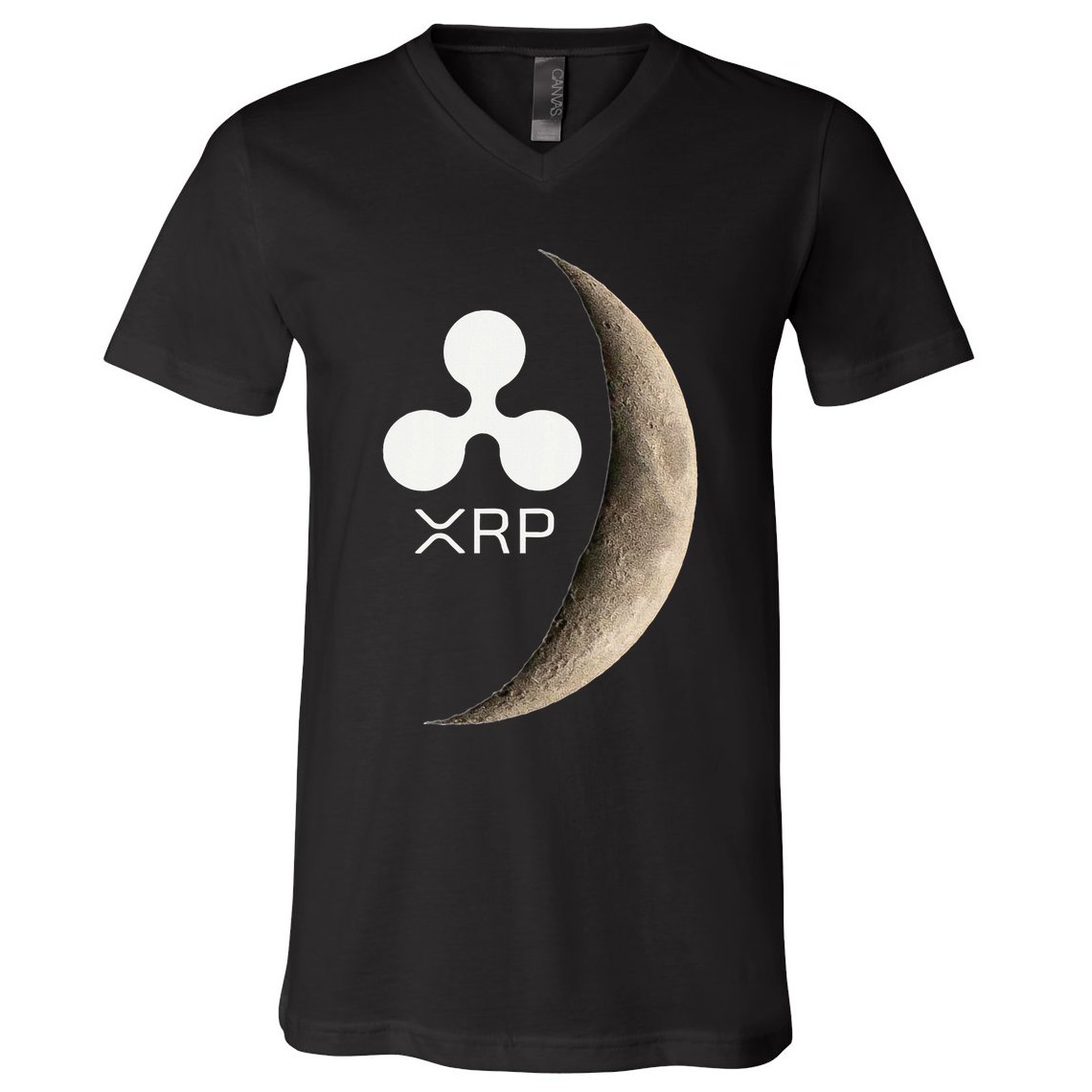 Ripple Xrp Moon Proud Ripple Hodler V-Neck T-Shirt