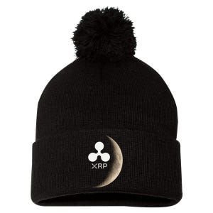 Ripple Xrp Moon Proud Ripple Hodler Pom Pom 12in Knit Beanie