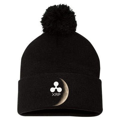 Ripple Xrp Moon Proud Ripple Hodler Pom Pom 12in Knit Beanie