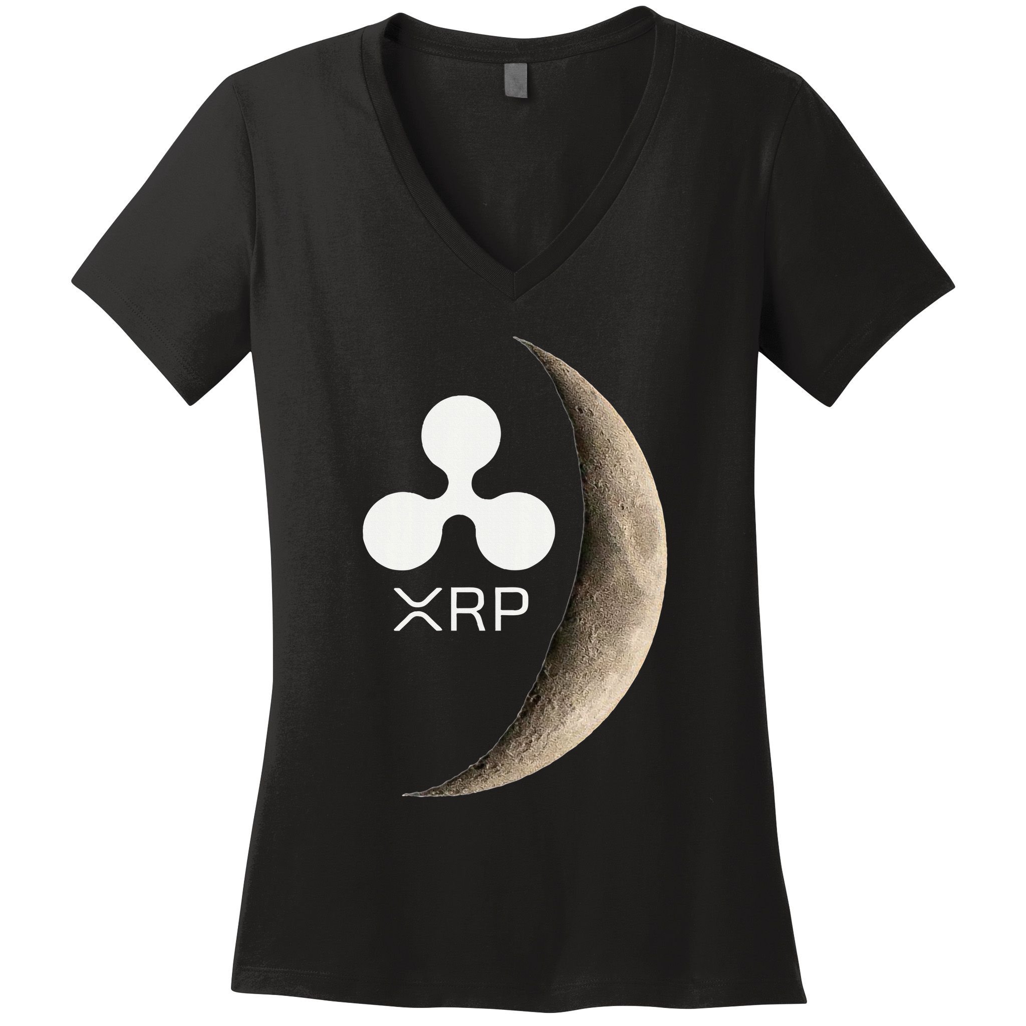 Ripple Xrp Moon Proud Ripple Hodler Women's V-Neck T-Shirt
