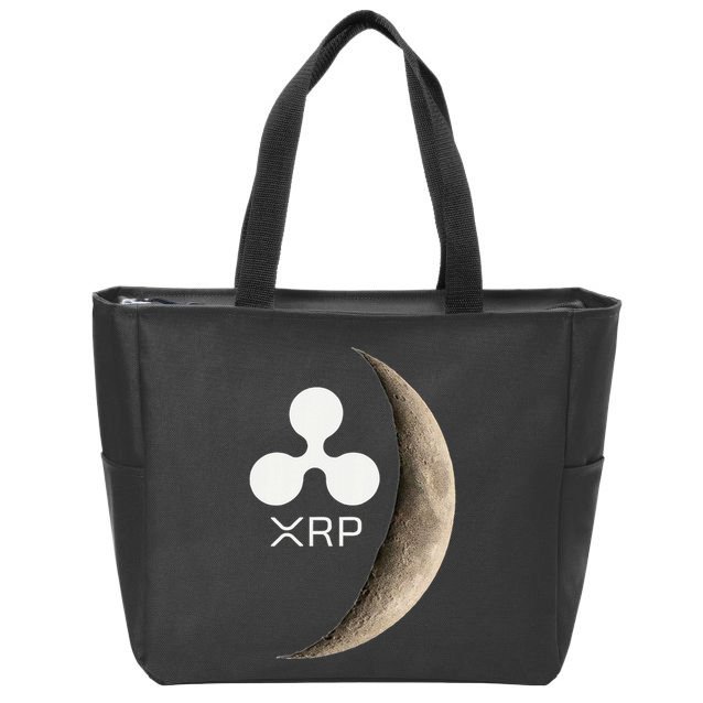 Ripple Xrp Moon Proud Ripple Hodler Zip Tote Bag