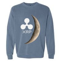 Ripple Xrp Moon Proud Ripple Hodler Garment-Dyed Sweatshirt