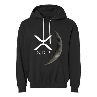 Ripple Xrp Moon Garment-Dyed Fleece Hoodie