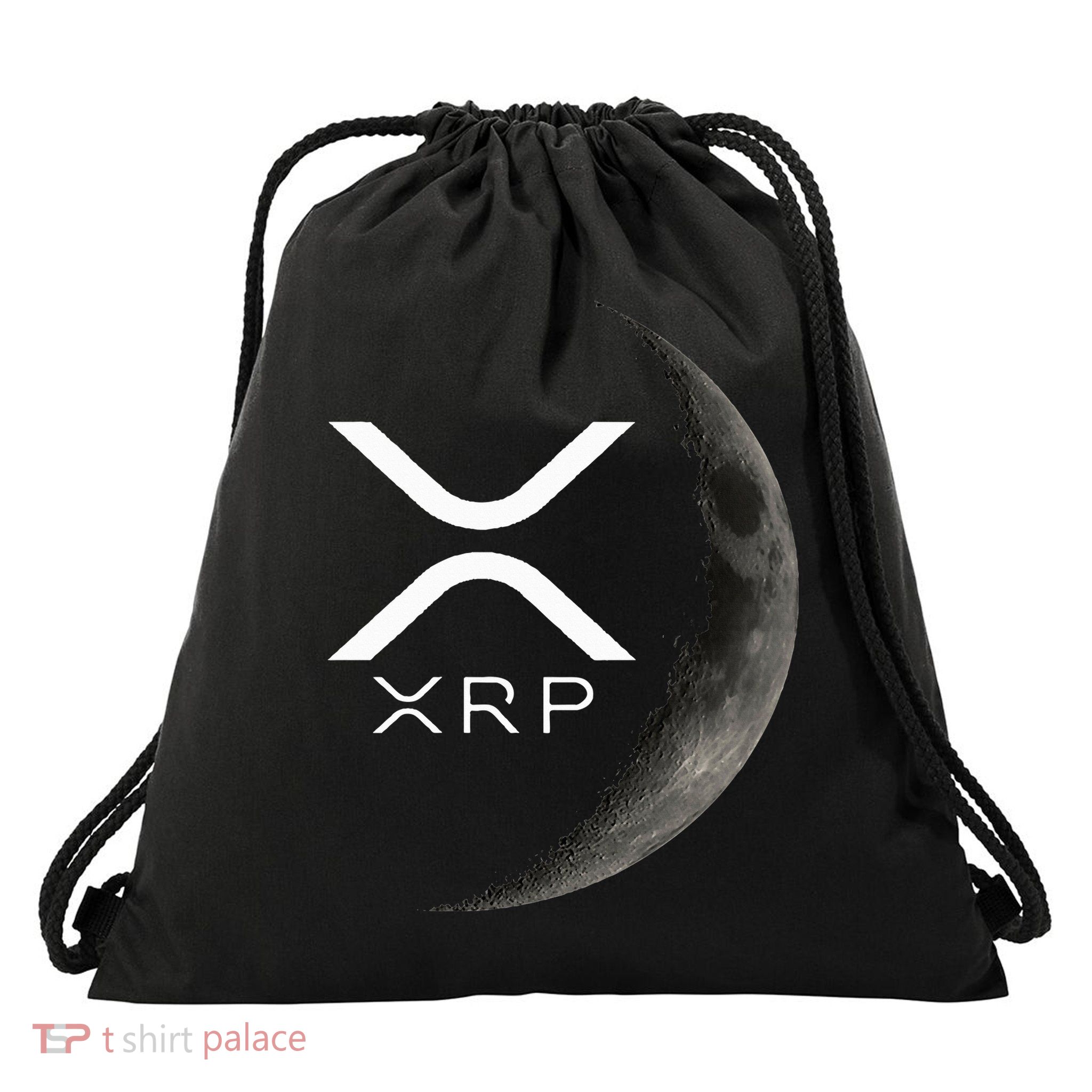 Ripple Xrp Moon Drawstring Bag