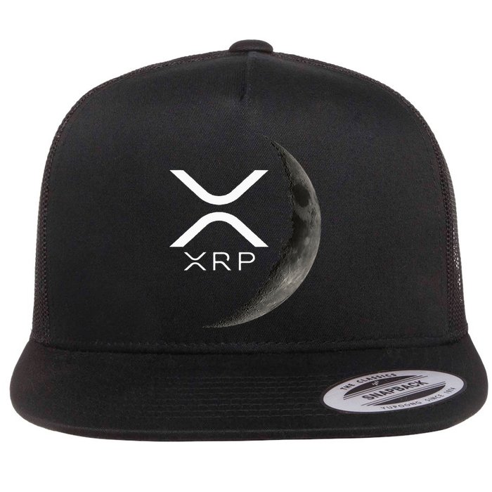 Ripple Xrp Moon Flat Bill Trucker Hat