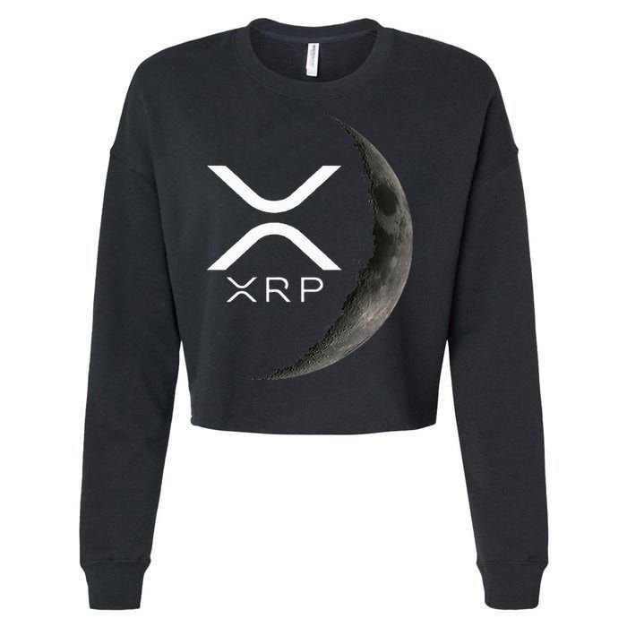 Ripple Xrp Moon Cropped Pullover Crew