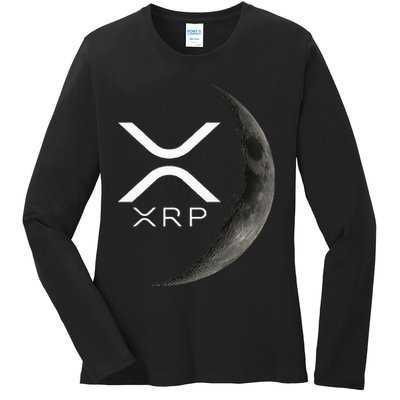 Ripple Xrp Moon Ladies Long Sleeve Shirt