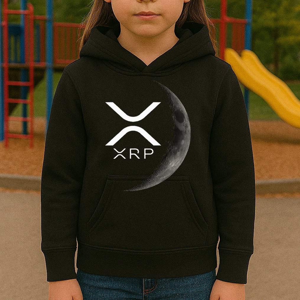 Ripple Xrp Moon Kids Hoodie