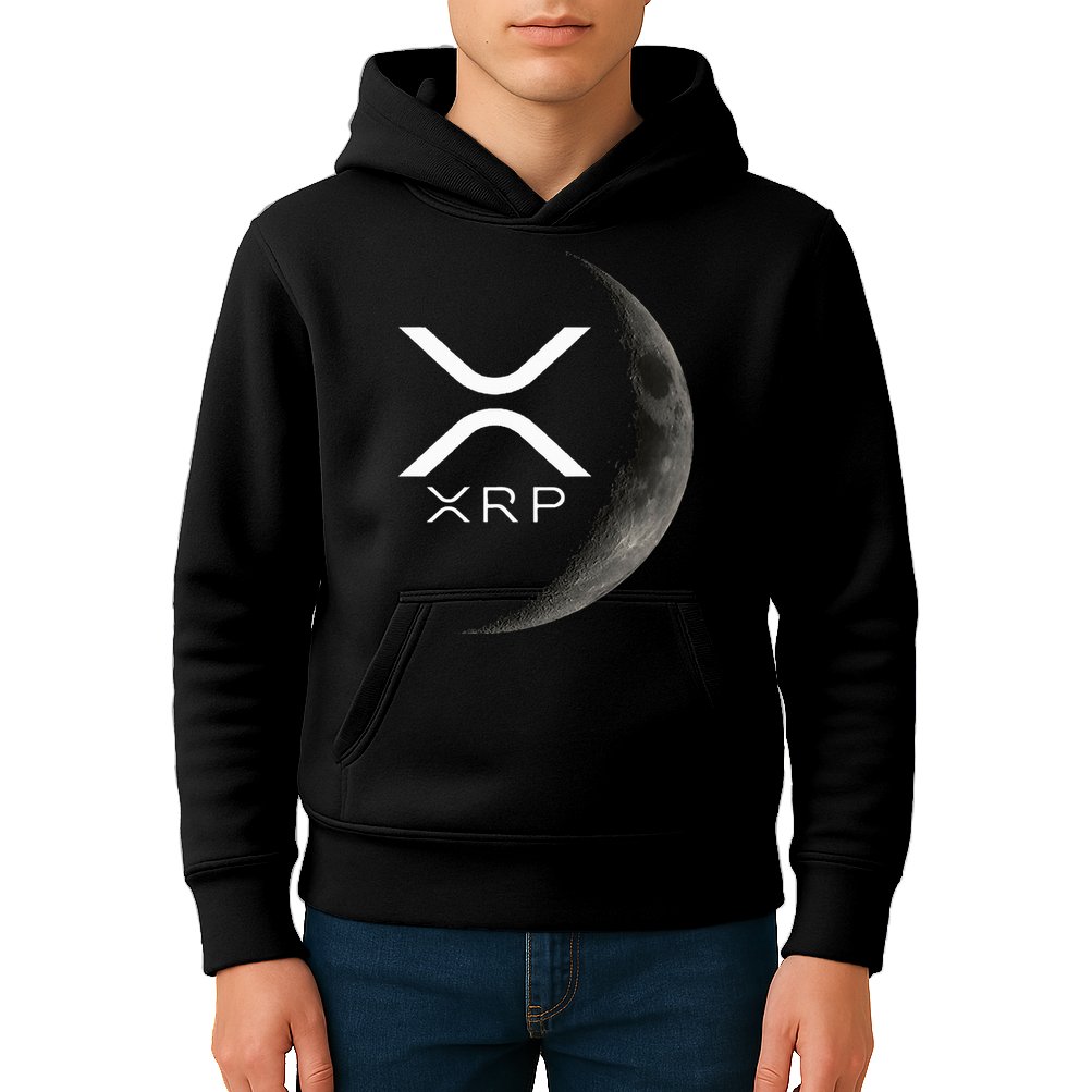 Ripple Xrp Moon Kids Hoodie