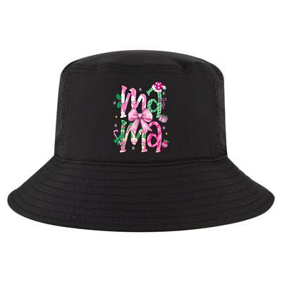 Retro Xmas Mama Coquette Bows Christmas Pajamas Gift Cool Comfort Performance Bucket Hat
